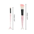 thumbnail image 2 of Unique Bargains 10 Pcs Mermaid Makeup Brush Set for Bathroom Pink Plastic Handle Nylon Hair, 2 of 5