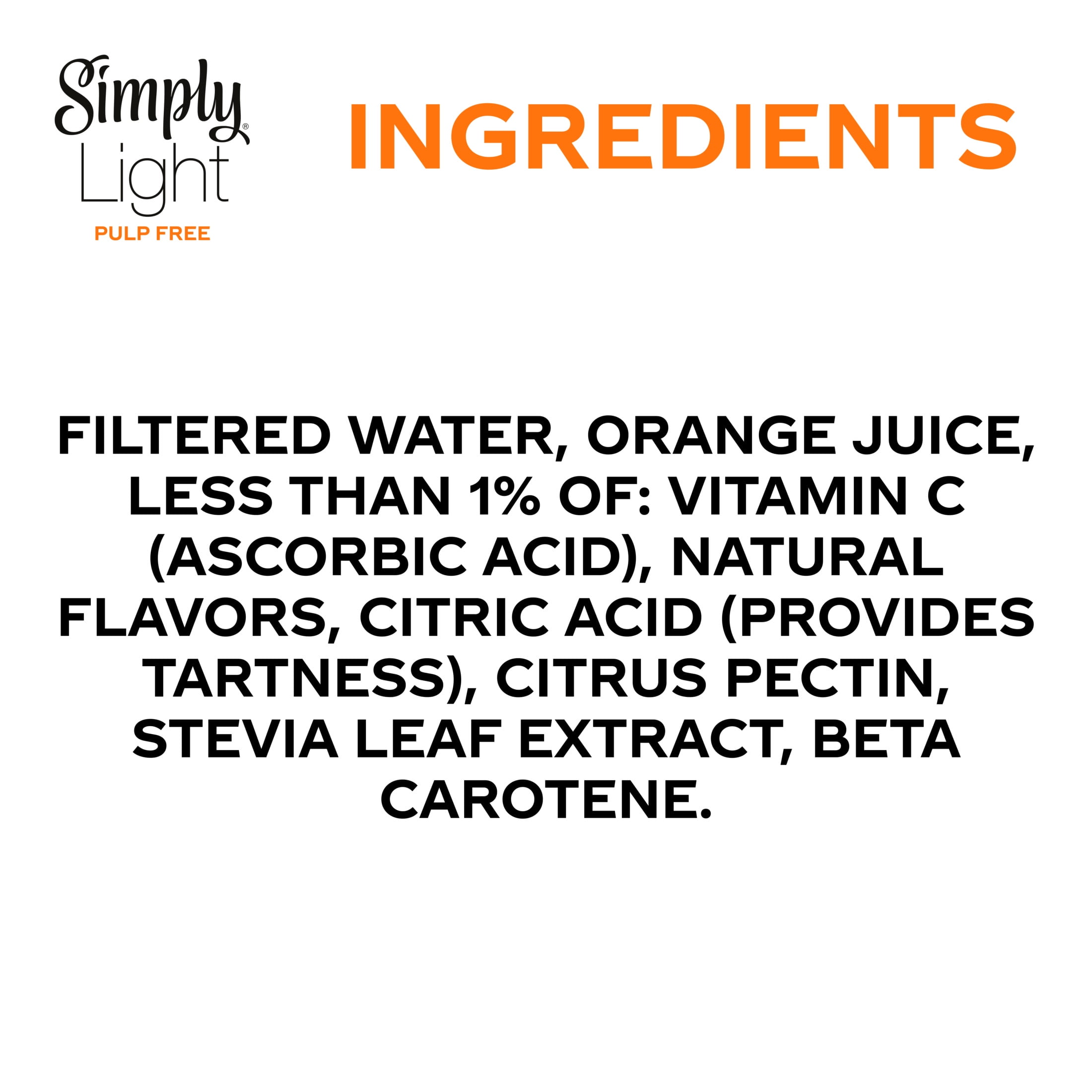 Simply Light Pulp-Free Orange Juice Bottle, 46 fl oz