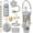 Gray, variant on PTSPLLMY rain Cup Accessories for Stanley Cup 30oz 40oz Tumbler with Handle, Including Water Bottle Handle Strap, Chapstick Holder, Boot, Keychain Charms, Straw Topper Cover Cap for Stanley (Purple)