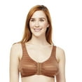 thumbnail image 3 of Carole Martin Full Freedom Comfort Bra WireFree Front Closure Style 7218 Cafe 48, 3 of 37