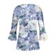 thumbnail image 5 of Camisetas de Cuello en V Mujeres, Impreso 3/4 Manga Blusa Casual Hecha de Cómodo Estante de Imitación para Toda la Temporada de Uso Diario, Camisetas Casuales de Mujer, 5 of 5