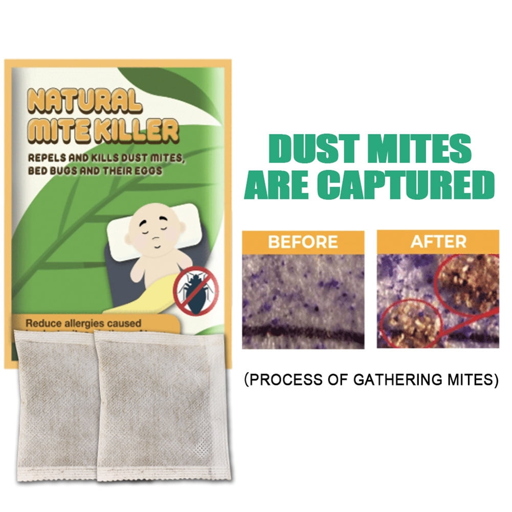 6pcs/set  Bags Dust Mites Killer Mite Eliminator Natural For Bed Sheet Pillow SE 