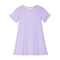 thumbnail image 3 of RXIRUCGD 2025 Vêtements d'Été pour Enfants 3-12 Ans Mode Imprimée Pyjama Rêveur Mi-Mollet Chemise de Nuit, 3 of 5