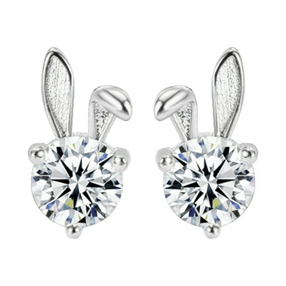 CILENON Hoops Earrings Synthetic Opal Star Stud Earrings Petite Earrings Women Gift Earrings Simple Jewelry For Sensitive Ears (Silver,One Size)