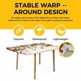 thumbnail image 4 of Red Christmas Table Cloths for 3 Foot Rectangle Tables, Xams Tree Winter Poinsettia Pine Cones Farmhouse Patio Waterproof Elastic Fitted Tablecloths, Washable Rectangular Table Cover for Camping, 4 of 8