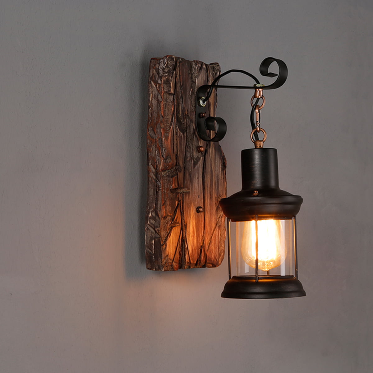 Vintage Retro Industrial Loft Rustic Wall Sconce Wall Lights Porch Lampshade UK