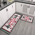 thumbnail image 3 of Kitchen Rug Set of 2 Anti Fatigue Christmas Kitchen Mats for Floor,Winter Christmas Holiday Forest Rustic Farmhouse Kitchen Floor Mats for Bathroom,Room Bedroom (47x17+30x17 Inches), 3 of 7