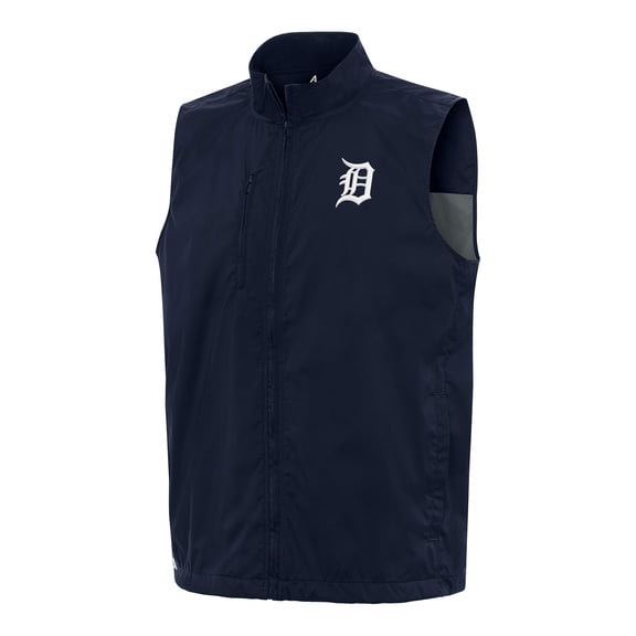 Men's Antigua Navy Detroit Tigers Brisk Full-Zip Vest