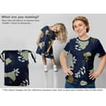 thumbnail image 6 of oneOone Cotton Poplin Navy Blue Fabric Abstracts Craft Projects Decor Fabric Printed By The Yard 56 Inch Wide, 6 of 6