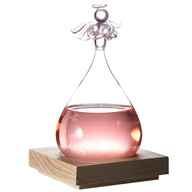 Weather Station, Decoration Innovative Weather Forecast Glass Bottle Desktop Weather Predictor, For Office For Home Pink,Purple,White