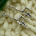 thumbnail image 4 of K-KED 210 Pcs Tibetan Silver Artistic Gymnastics Charms Pendant 30X11MM S2625, 4 of 6