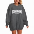thumbnail image 5 of Towmus Women's Los Angeles Crewneck Sweatshirt Plus Size Crewneck Pullover Hoodies Casual Knit Print Casual Tops Sweater, 5 of 5