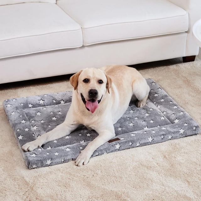 Western Home Cama Para Perro Para Jaula De Espuma De Alta Resistencia, Alfombrilla Para Jaula De Perro, Almohadilla Para Perrera Con Felpa Suave Ondulada, Cómoda Cama Antideslizante Y Lavable Para Per
