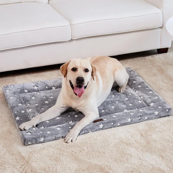 Western Home Cama Para Perro Para Jaula De Espuma De Alta Resistencia, Alfombrilla Para Jaula De Perro, Almohadilla Para Perrera Con Felpa Suave Ondulada, Cómoda Cama Antideslizante Y Lavable Para Per