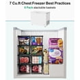 thumbnail image 6 of 5 Pack Freezer Organizers Stackable Bins Refrigerator Storage Basket Wire Drink Organizer Metal Texture for Meat Fish, 6 of 17