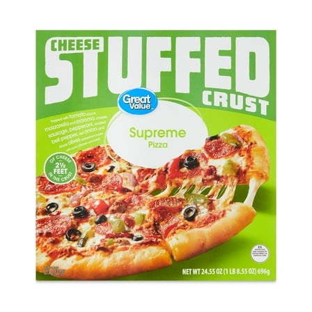 Great Value Stuffed Crust Supreme Pizza, 24.55 oz (Frozen)