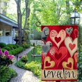 thumbnail image 4 of PHYHOO  Valentines Day Garden Flag Double Sided for Outside Heart Small Holiday Welcome Yard Decoration White, 4 of 6