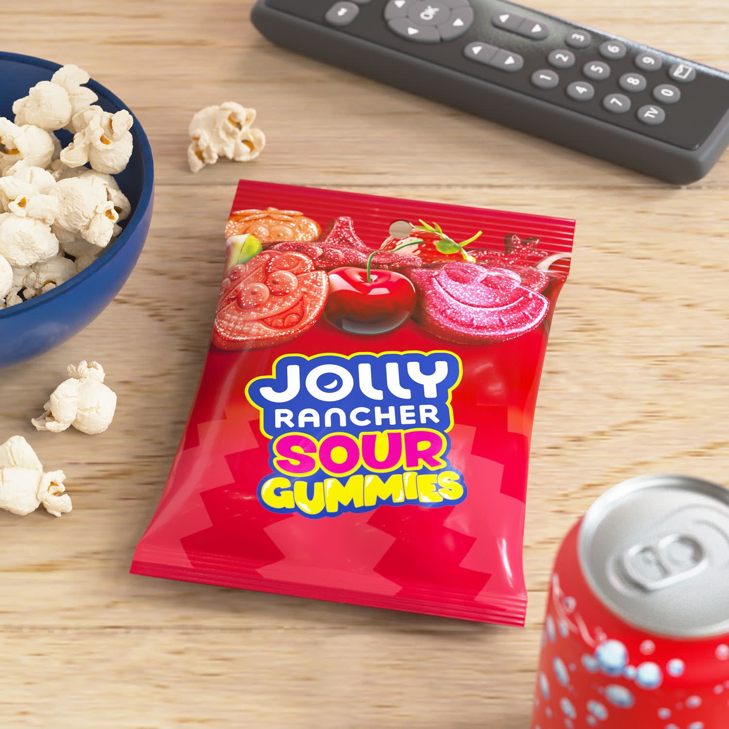 (2 pack) Jolly Rancher Sour Gummies Awesome Reds Assorted Fruit Flavored Gummy Candy, Bag 6.5 oz