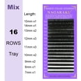 thumbnail image 6 of NAGARAKU Eyelash Extensions Individual Lashes 0.07mm D curl 16mm Classic Matte Black Soft Natural Professional 16 rows Beauty Salon Supplies, 6 of 9