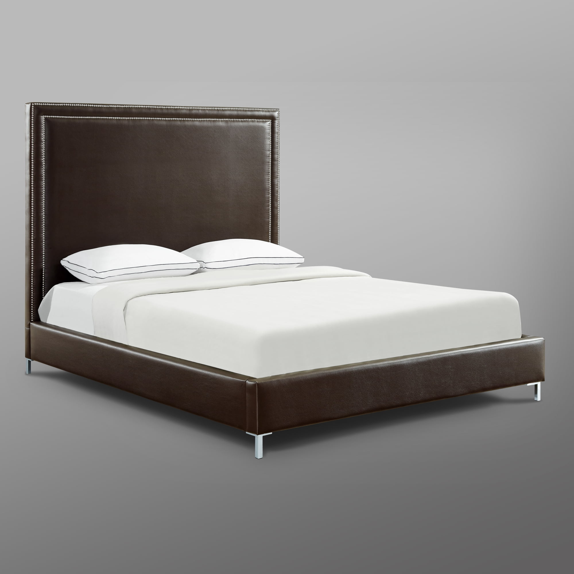 Inspired Home Reese Faux Leather Platform Bed