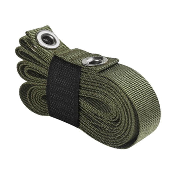 Cordón de camping de 3,5 m (11,5 pies), portátil y resistente, para colgar en tiendas de campaña. Correa de viaje. Verde