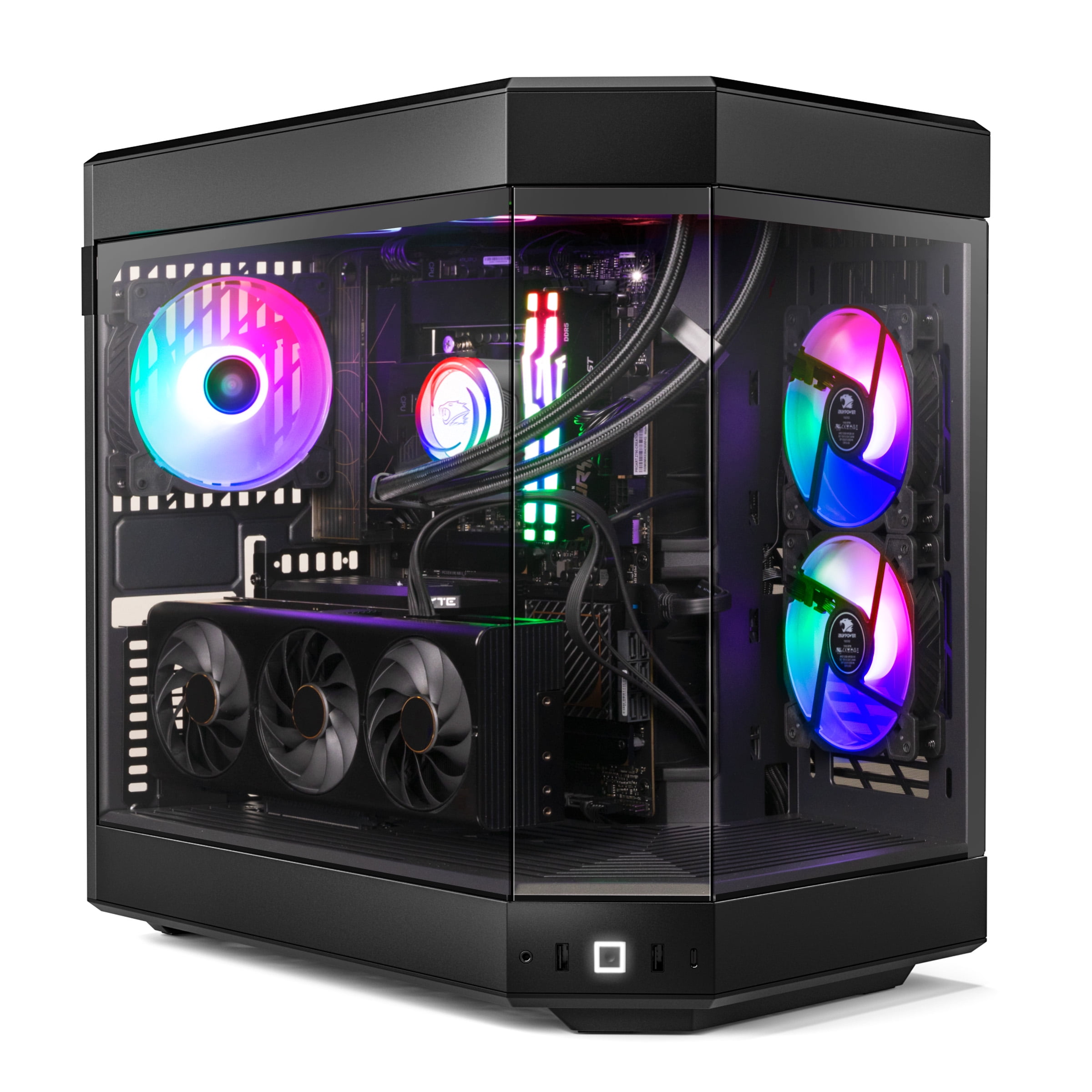iBUYPOWER Y60 Black Gaming PC Desktop Computer Intel Core i9 14900F CPU, NVIDIA GeForce RTX 4060 Ti 8GB GPU, 32GB DDR5 RGB 5200MHz RAM, 1TB NVMe SSD, Windows 11 Home, Keyboard, Mouse - Y60BI9N46T04