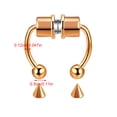 thumbnail image 4 of Sonducket Anillo para la nariz nuevo 2021, aleación reutilizable, anillo falso para la nariz, herraduras, aro sin perforación, joyería para Ropa, zapatos y accesorios Miscelánea Oro rosa, 4 of 6