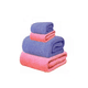 thumbnail image 1 of "4 Pzs Juego Toalla Baño,lana Coral Suave De Alta Densidad Azul Oscuro y Rosa profundo ", 1 of 3