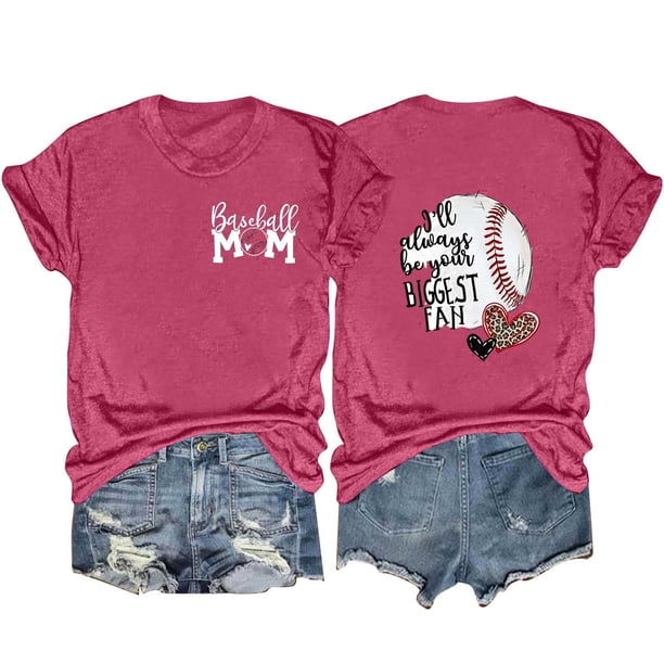 Camisetas de Manga Corta para las Mujeres Carta Impresa Doble Cara Suelta Tee, Casual Vintage Verano Top Mujeres