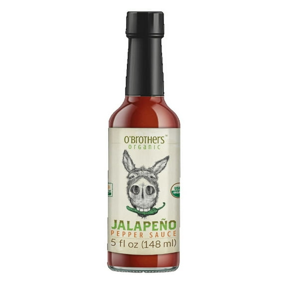 O'Brothers Organic Jalapeno Pepper Sauce, 5 oz