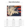 thumbnail image 5 of Naloa American Bald Eagle A Flannel Blankets - Thick and Warm Blanket for Winter, Soft Fuzzy Plush King Blanket for All Seasons40"x30", 5 of 6