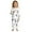 White, variant on TBWNWG Kids Pajamas,Doodle Print Girls Long Sleeve Pajama Set Cozy Holiday Loungewear For Kids Festive Family Matching Sleepwear Soft Blend Fabric,Sizes 6-7 Years