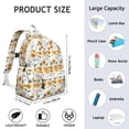 thumbnail image 6 of White Sunflower Backpack for School,Cute School Bag,Schoolbag with Adjustable Shoulder Straps & Padded Back,13.4"x11"x4.7", 6 of 6