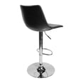 thumbnail image 3 of Best Master Jimmy Dean Tabouret de Bar Pivotant Réglable en Similicuir Gris (Ensemble de 2), 3 of 5