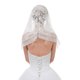 thumbnail image 3 of Velo de novia corto de encaje de una sola capa elegante velo de novia de boda de alto grado para iglesias bodas bautizos, 3 of 8