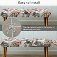 thumbnail image 4 of Jiueut Peony Cherry Blossom Pattern Dining Bench Slipcover, Wear Resistant Long Bench Seat Slipcover Easy to Clean Rectangle Chair Protection for Living Room Bedroom Kitchen, 4 of 7