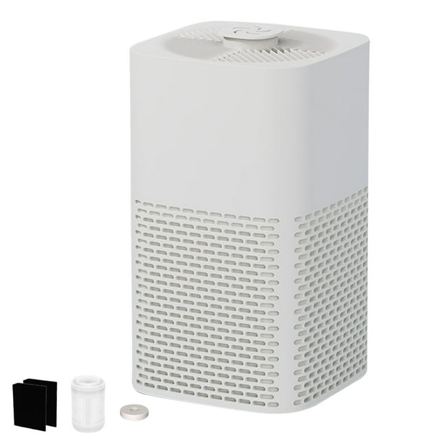 USB Home Air Purifier with HEPA and Activated Carbon Filters, 3-Speed Control, Aromatherapy Support, 50 m³/h Flow Rate, 11–20 m² Coverage, 2 W, 5 V