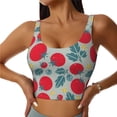 thumbnail image 2 of Lsque Tomato Printed Women'S Sports Bra, Compression, Moisture Wicking, High-Impact Sports Bra For Women,Supportive sports bra-XX-Large, 2 of 9