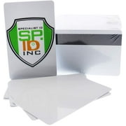 100 Blank Gift Cards for Businesses - Premium CR80 30mil Plastic Printable & Programmable Gift Cards - USA Made - Universal 1/2" Hico Magnetic Strip - (White)