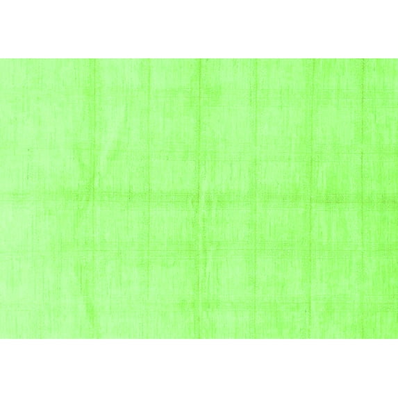 Ahgly Company Indoor Rectangle Solid Green Modern Area Rugs, 2' x 5'