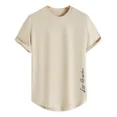 thumbnail image 2 of Playera Azul Hombre Camiseta Corte Bajo Curvo, 2 of 3