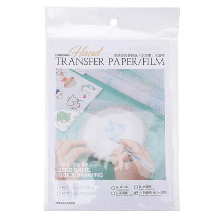 Embroidery Transfer Paper Clothes Shoes Embroidery Artwork Rubbing Paper  for Tracing on Fabric Cloth Canvas