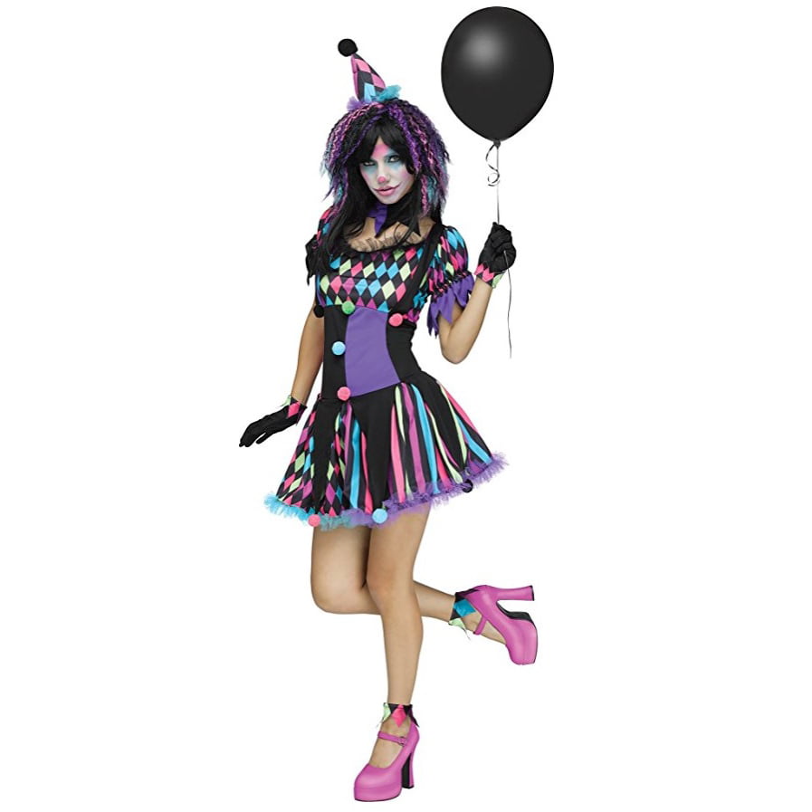 Adult Women's Circus Clown Halloween Costume 