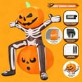 thumbnail image 6 of COMIN Halloween Inflatable 5 FT Skull Skeleton Pumpkin Head with Built-in LEDs Blow Up Yard Decoration for Holiday Party Indoor, Outdoor, Yard, Garden, Lawn, 6 of 7