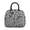 thumbnail image 2 of Boho Nordic Style Lunch Bag for Women, Reusable Insulated Cooler Tote with Practical Storage for Office, Shopping, Travel, 2 of 5