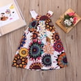 thumbnail image 3 of Summer Toddler Kids Baby Girl Sleeveless Floral Party Dress Sundress Clothes White 3-4 Years, 3 of 5