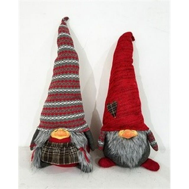 homeroots Décoration 397140 Rouge et Gris Vacances Plaid Fille Gnome