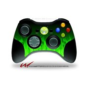 Fire Green - Decal Style Skin fits Microsoft XBOX 360 Wireless Controller (CONTROLLER NOT INCLUDED)