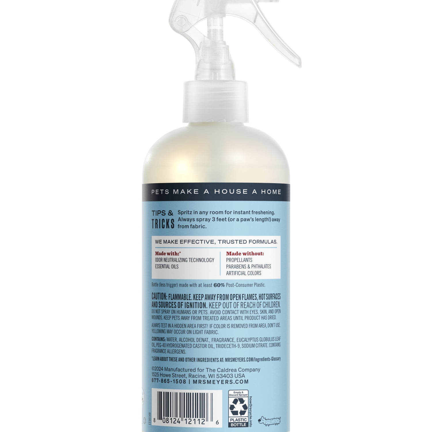 (2 pack) Mrs. Meyer's Clean Day Pet Odor Neutralizer, Coconut Leaf, 16oz