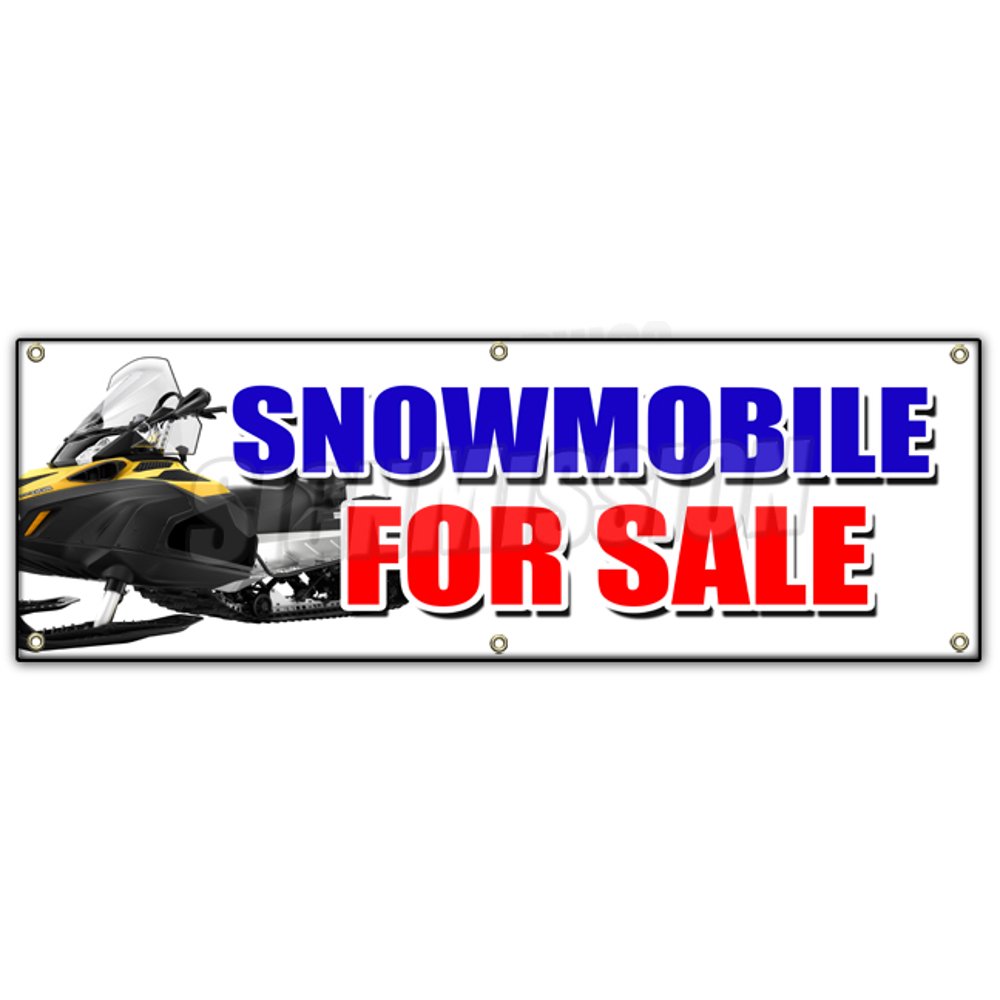 48"x120" SNOWMOBILE FOR SALE BANNER SIGN snowmachine all brands financing sale
